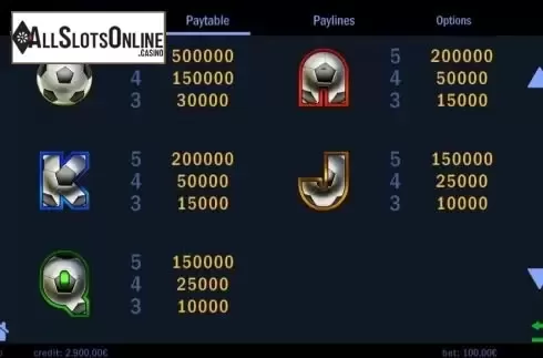 Paytable 2