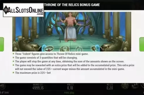 Bonus Game screen