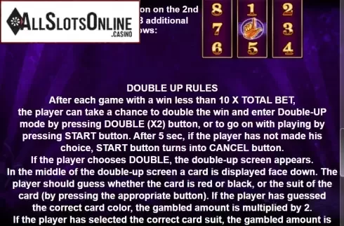 Paytable 4. Golden Hand from Casino Technology