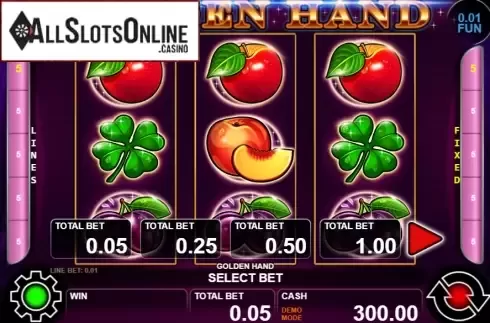 Reel screen. Golden Hand from Casino Technology