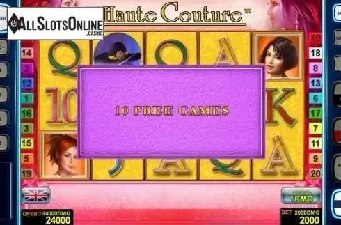 Game workflow 3. Haute Couture Deluxe from Novomatic