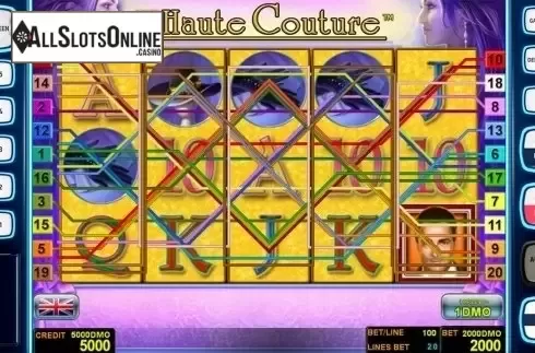 Reels screen. Haute Couture Deluxe from Novomatic