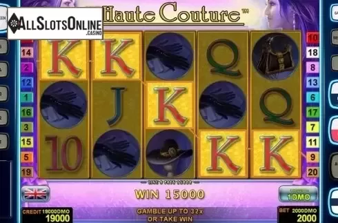 Game workflow 2. Haute Couture Deluxe from Novomatic