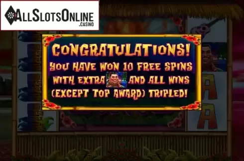 Win Screen 1. King of the Luau from Spin Games