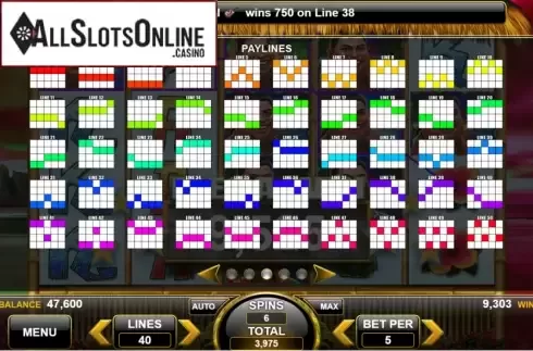 Paylines. King of the Luau from Spin Games