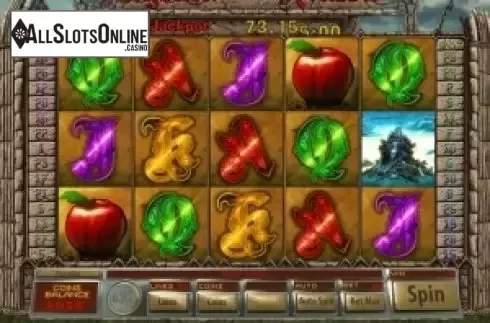 Reel screen. Legends of Avalon from Saucify