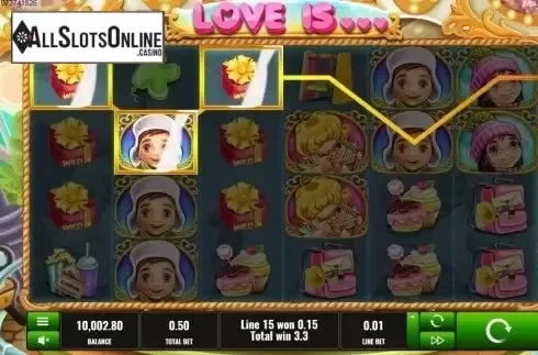 Wild Win screen. Love is from Platipus