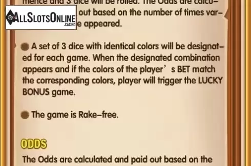 Game Rules screen
