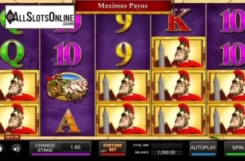 Reel Screen. Maximus Payus from Inspired Gaming