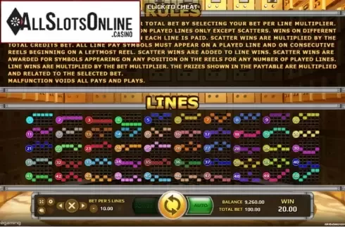 Paylines. Money Vault from EAgaming
