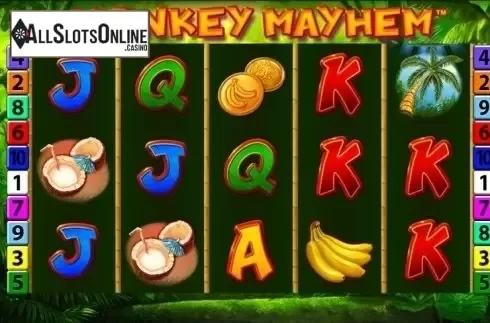 Reel screen. Monkey Mayhem from Merkur
