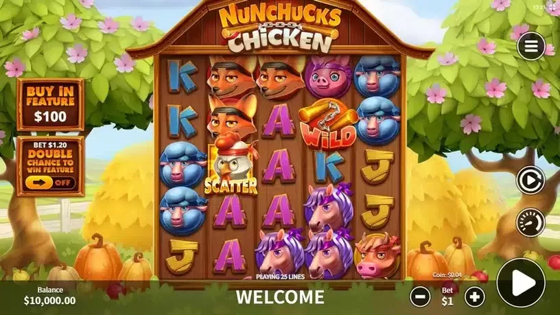 Nunchucks Chicken slot screenshot 1