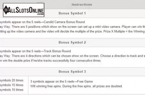 Bonus Symbols. Paparazzo from esball