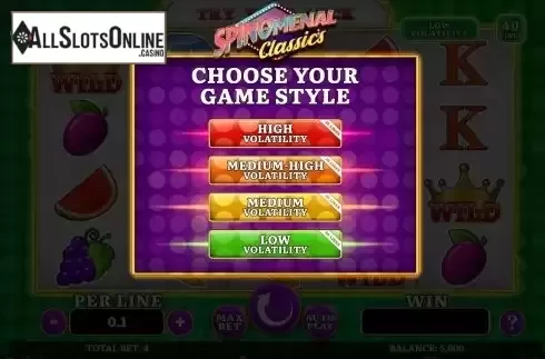 Start Game screen