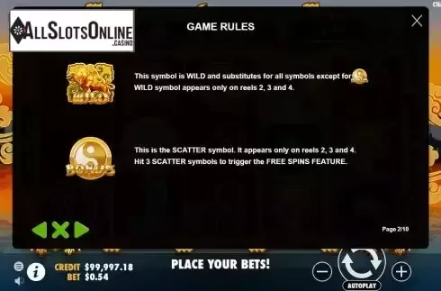 Special symbols screen