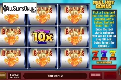 Bonus Game screen 2