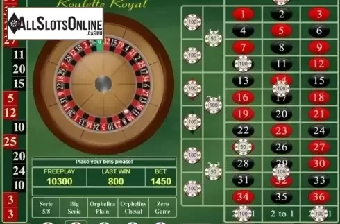 Game Screen. Roulette Royal (Amatic Industries) from Amatic Industries