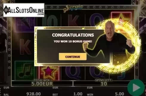 Free Spins screen