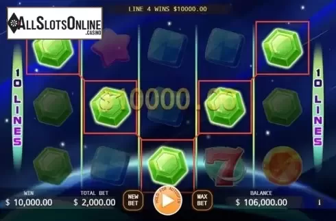 Big win screen. Space Storm from KA Gaming