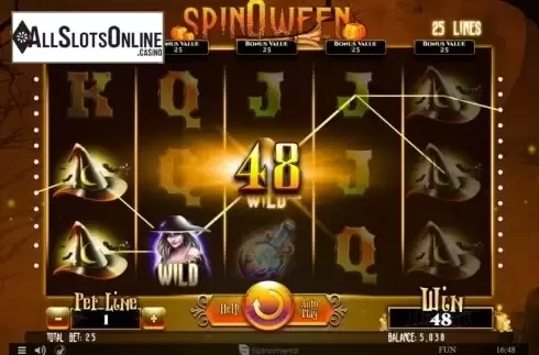Win Screen 2. Spinoween from Spinomenal
