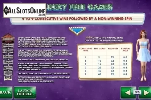 Paytable 3. Streak of Luck from Playtech