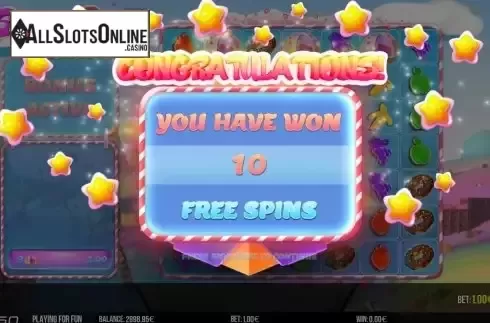 Free Spins screen