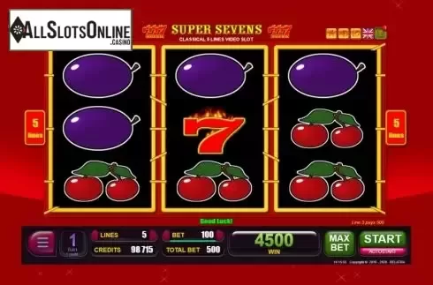 Win screen 3. Super Sevens (Belatra Games) from Belatra Games