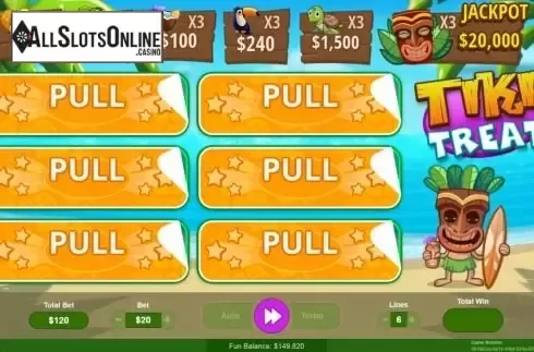 Scratch card game screen
