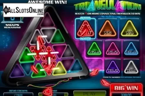 Big win. Triangulation from Microgaming
