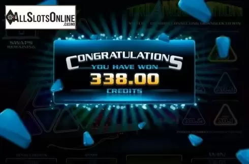 Win screen. Triangulation from Microgaming