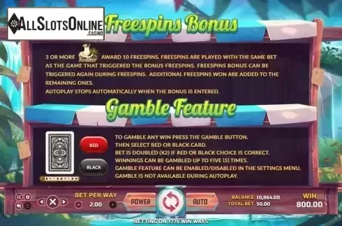 Features screen