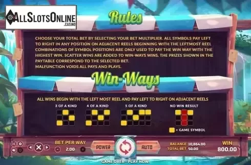 Ways to win screen