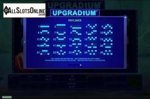 Paylines. Upgradium from Playtech