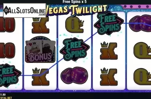 Free Spins screen