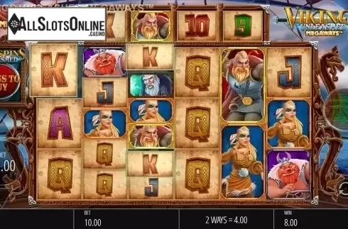 Win screen 2. Vikings Unleashed Megaways from Blueprint