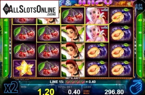 Win screen 1. Wet & Juicy from Casino Technology