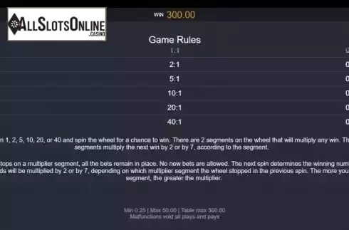 Game Rules screen 2