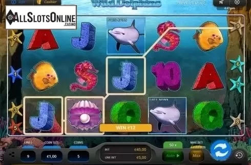 Wild win screen. Wild Dolphins from Oryx