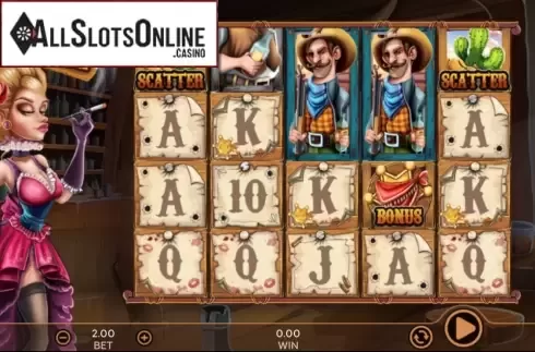Play screen. Wild Saloon (888 Gaming) from 888 Gaming