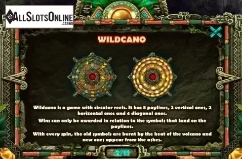 Paytable 2. Wildcano from Red Rake
