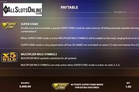 Game Features screen 2