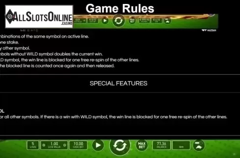 Game Rules. Win And Replay from Wazdan