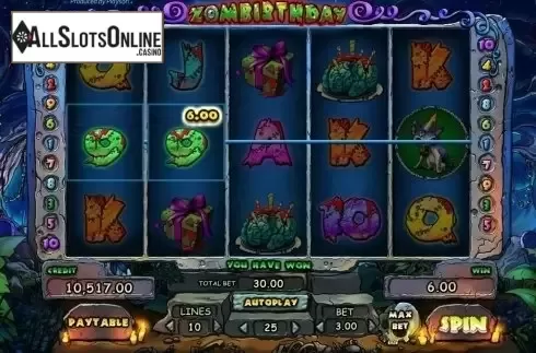 Screen 3. Zombirthday from Playson