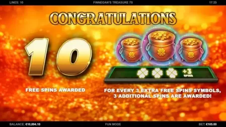 Finnegan’s Treasure 7s slot screenshot 2