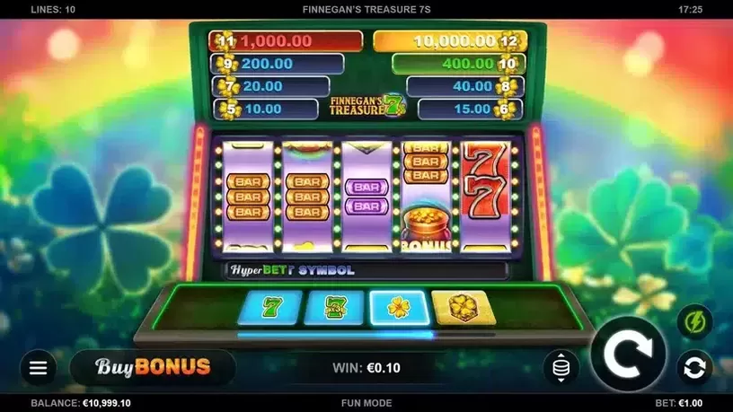 Finnegan’s Treasure 7s slot screenshot 1