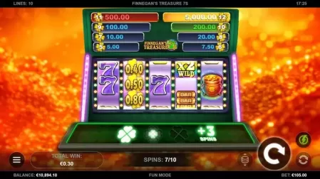 Finnegan’s Treasure 7s slot screenshot 3