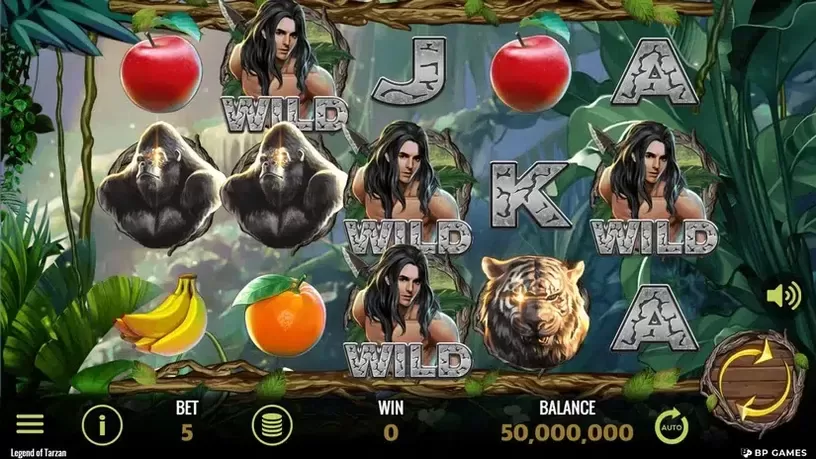 Legend of Tarzan slot screenshot