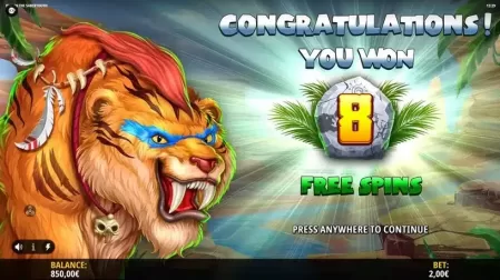 Rise of the Sabertooth slot screenshot 3