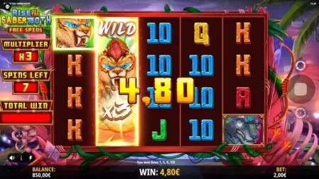 Rise of the Sabertooth slot screenshot 4