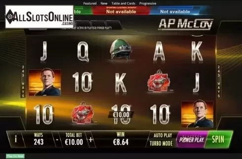 Win screen. AP McCoy: Sporting Legends from Playtech